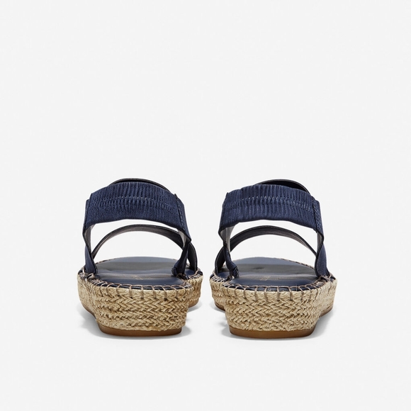 👣Cole Haan Marine Blue Nubuck Cloudfeel Espadrilles - Picture 5 of 15